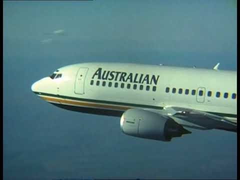 Australian Airlines  BOEING 737 in flight (no sound)