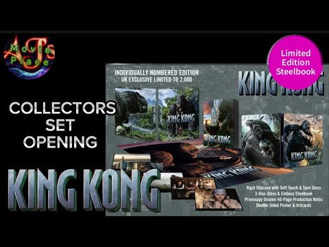 Opening KING KONG (2005) UK Exclusive. Limited Edition Collectors Set Steelbook. 4K Blu-ray.