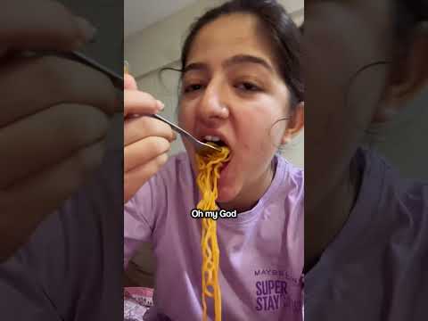 Tried these Korean HOT & SPICY  Noodles to check my SPICE TOLERANCE & FAILED!?🤣 | Jhanvi Bhatia