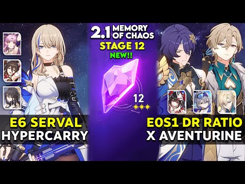 E6 Serval Hypercarry & Dr Ratio x Aventurine | MOC 12 v2.1 | Honkai Star Rail.