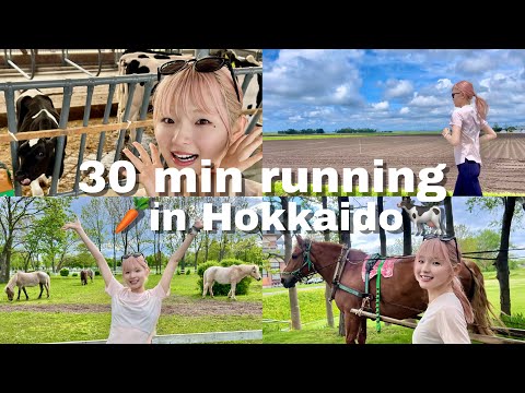 Running in the Hokkaido countryside for 30 minutes 🧑🏻 🌾🐄 Treadmill|Working BGM