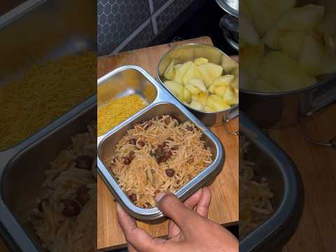 Realistic LunchBox Series(Day-48):-Black Chana Biryani✌️ #shorts #kidslunchbox #lunchboxideas