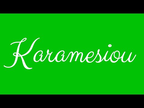 ✎ Karamesiou ✎ English Cursive Handwriting Tutorial