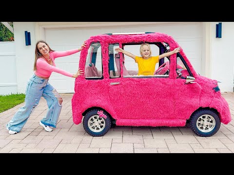 Chris helps Mommy with pink car