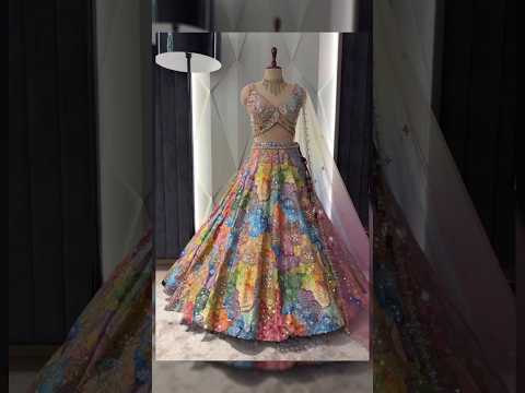 multicolor lehenga design/ #latest #lehenga #fashion #2024 #multicolor ##2024shorts #youtubeshorts