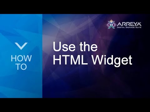 How To: Use the HTML Widget