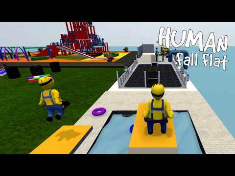 MINIONS EXPLORING HUGE PLAYGROUND in HUMAN FALL FLAT