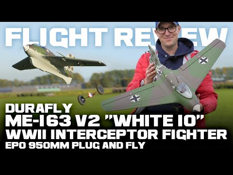 Durafly (PNF) Me-163 V2 "White 10" WWII Interceptor Fighter EPO 950mm - Flight Review