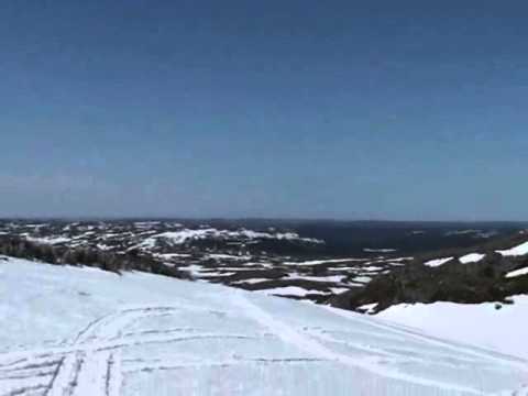 Float Plane Flyby  while snowmobiling