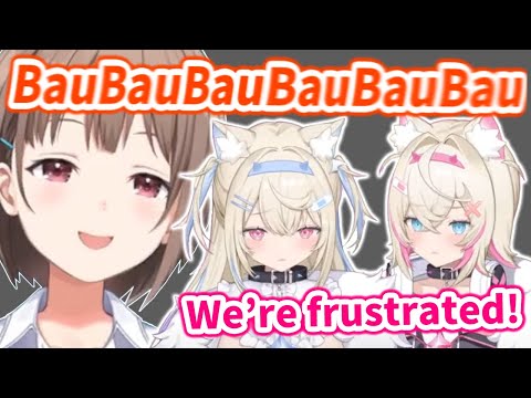 FUWAMOCO gets frustrated after losing at Bau Bau Speed Challenge against Nodoka【Hololive/Eng sub】