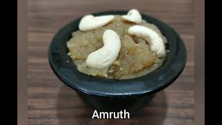 Amruth sweet recipe with wheat flour/easy and fast sweet dish