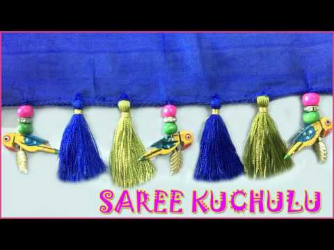 saree kuchu making with parrots | how to make designer saree kuchu using parrots