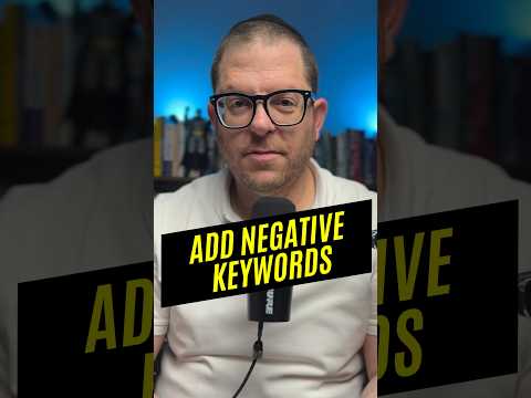 Add negative keywords to Google Ads account to get better performing ads! #googleads