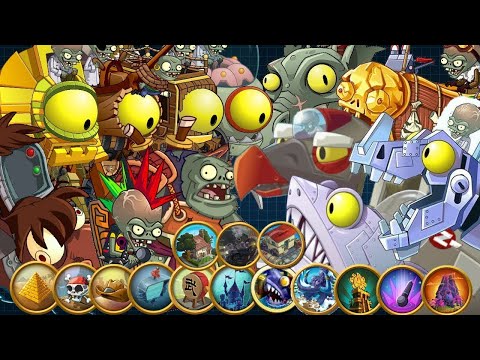 Battle with multiple bosses// Plants vs Zombies2 mod