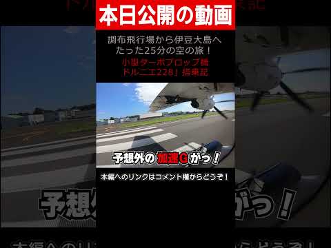 伊豆大島へ！たった25分の空の旅 #shorts