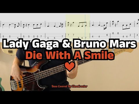 I fell in love the moment I heard it😍│Lady Gaga & Bruno Mars - Die With A Smile│BASS TAB