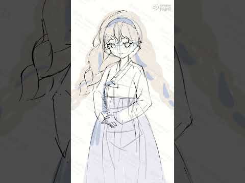 【イラストメイキング】sorina様【Speed Painting】 #illustration #shorts