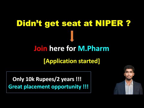 Didn't get NIPER ? Join here ! M. Pharm Admission 2024 I GPAT I NIPER