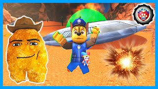 🍗Paw Patrol Roblox GEDAGEDAGO COWBOY PRISON RUN!! (Obby) 汪汪隊立大功越獄搞笑雞塊臉- 機械方塊