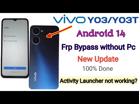 ViVO Y03/Y03T Android 14 FRP Bypass Without PC | Google Account Removal 2024| New Update