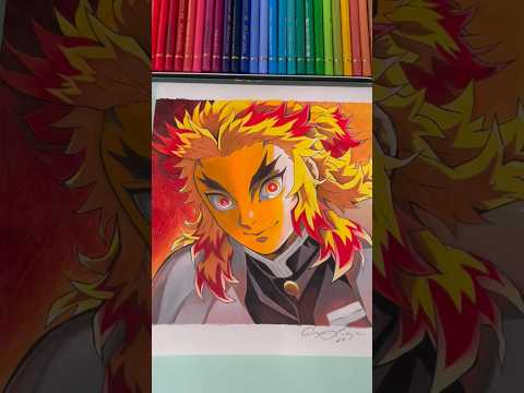 ✨RENGOKU THE FLAME HASHIRA 🔥✨DEMON SLAYER KIMETSU NO YAIBA #howtodrawanime #kimetsunoyaiba #rengoku