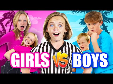 Girls vs Boys! Beach Games Competition