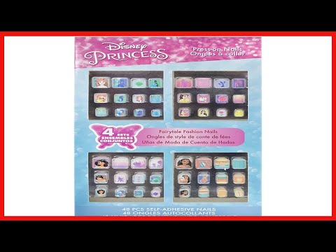 Disney Princess - Townley Girl 48 Pcs Press-On Nails Artificial False Nails Set for girls