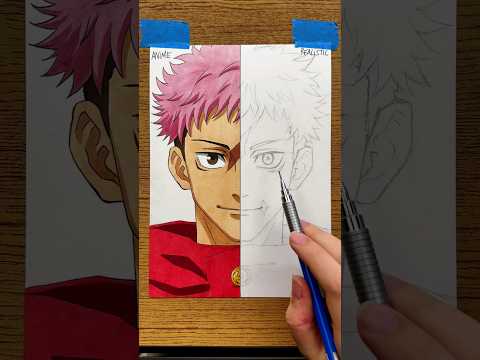 ANIME X LIVE ACTION Yuji Itadori drawing #yujiitadori #itadori #itadoriyuuji #jujutsukaisen #jjk