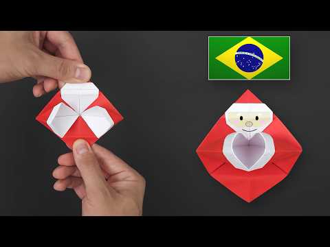 Origami: Papai Noel que Bate Palmas - Tutorial PT-BR