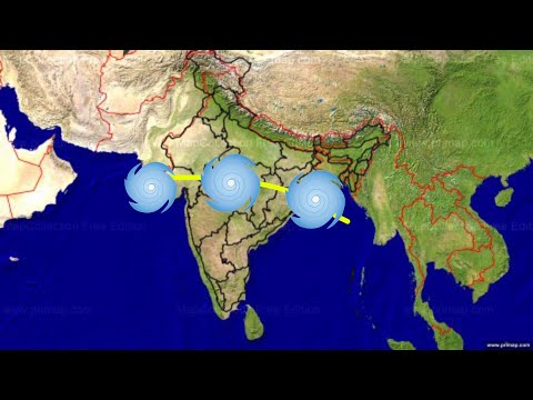 एक कम दबाव का क्षेत्र मध्य भारत पर पहुँचा अगले तीन कम दबाव जल्द बनेंगे