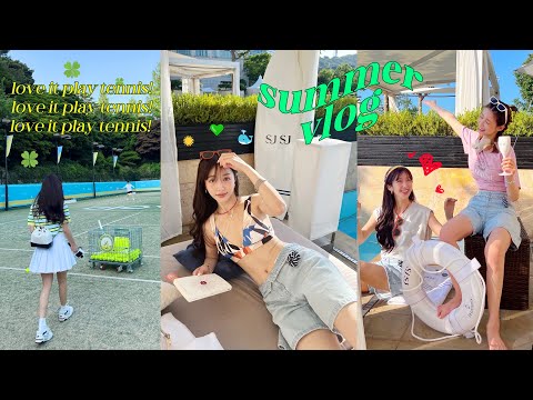 First ever pool party in Banyan Tree | Unboxing Tennis Apparel 🥎 | Shin Ye-eun's Volume Up 📻