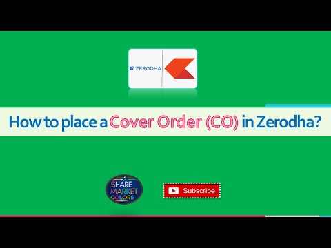 How to place a Cover Order(CO) in Zerodha?#zerodha #coverorder #CO #NSE #nseindia #zerodhakite #kite