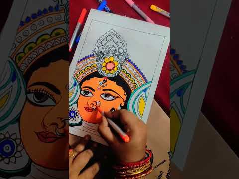 Drawing of maa durga#salu art @SaluShorts