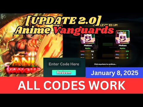 *ALL Codes Work* UPDATE 2 0 Anime Vanguards ROBLOX, January 8, 2025