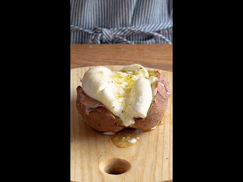 Burrata on Baked Sweet Potato