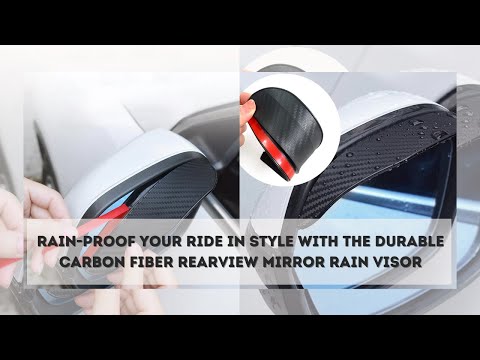 Carbon Fiber Rearview Mirror Rain Visor – Sleek Sunshade Cover