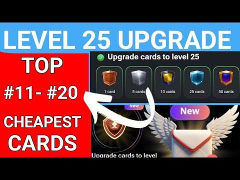 Hamster Kombat Card Level 25 Upgrade -Which card to upgrade to level 25? TOP #11 -#20 CHEAPEST CARDS