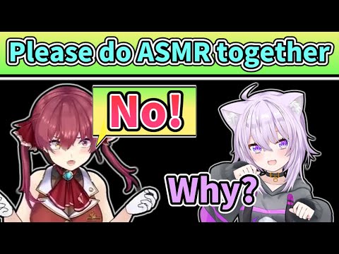 Marine Does Not Want To Do ASMR With Anyone [ENG SUB] Hololive Nekomata Okayu