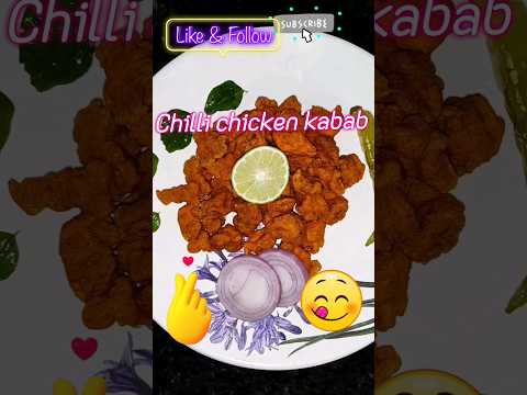 చిల్లీ చికెన్ కబాబ్😋/ah feeling ye veru kada#shorts #ytshorts #chillichicken #food #foodies