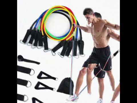 1121 25-in-1 Power Exercise Resistance Band Set: Complete Fitness Kit with 11 Pieces