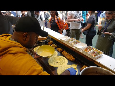 Moong Dal Dosa Chaat | Samosa Chana Chaat | Bhel | Indian Street Food in London | by HORN OK PLEASE