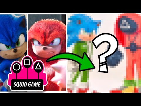 Drawing Sonic Movie in Squid Game Style