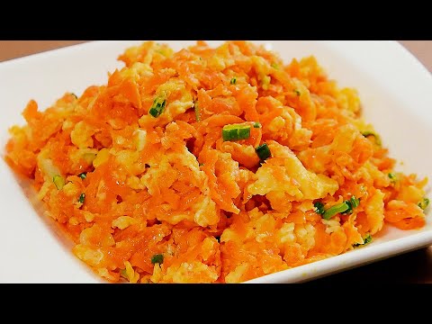 Scrambled eggs with carrots