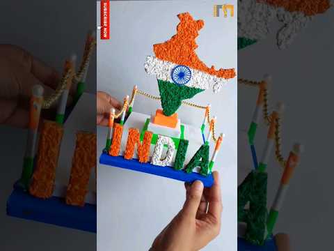 Independence day special craft idea 2023 / DIY INDIAN map 3d model /#shorts #viral #trending