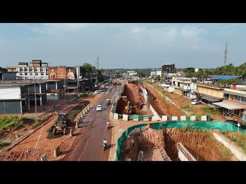 NH66 KASARAGOD/പൊയ്‌നാച്ചി ഓവർപാസ് പണി അതിവേഗം പുരോഗമിക്കുന്നു