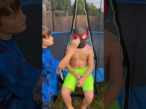 Spider-Man mask! Backflip 🤔#shorts #spiderman #backflip #summer