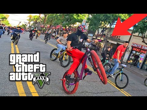 BIGGEST RIDEOUT IN LOS ANGELES (GTA V IRL)