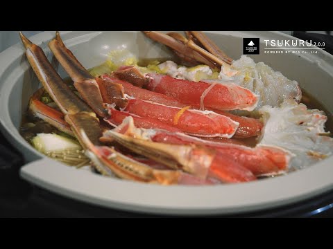 蟹を喰う。I ate a crab.┃カニ鍋、カニ雑炊、カニ刺身