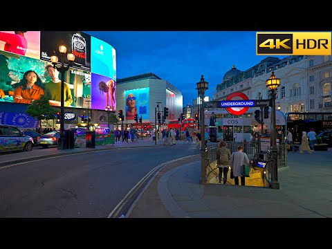 Exploring Central London at Night: A Magical Walk Through Iconic Landmarks  [4K HDR]