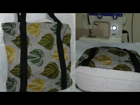 How to make a Quilted Bag/Zipper Tote Bag/Fabric Bag Cutting & Stitching Turtorial @sewingrhythm